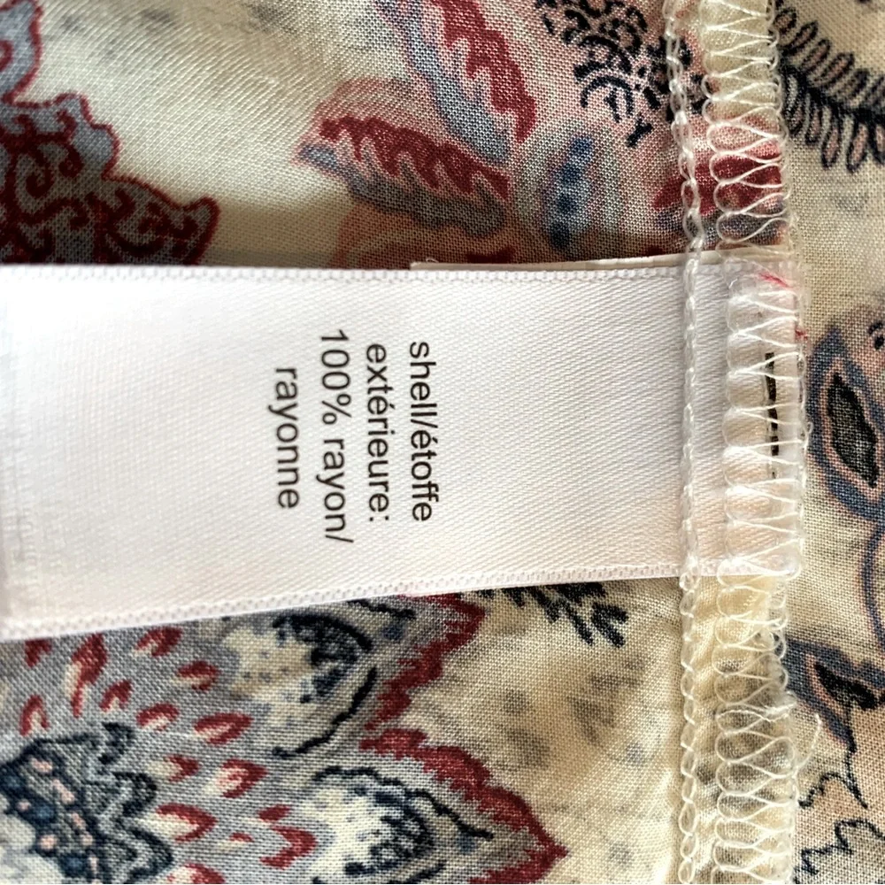 Maurice’s paisley border, floral, print, kimono size extra small